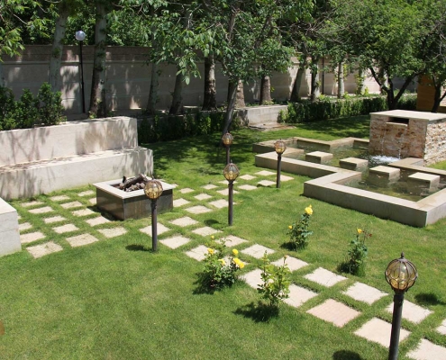 محوطه سازی و ساخت آبنما